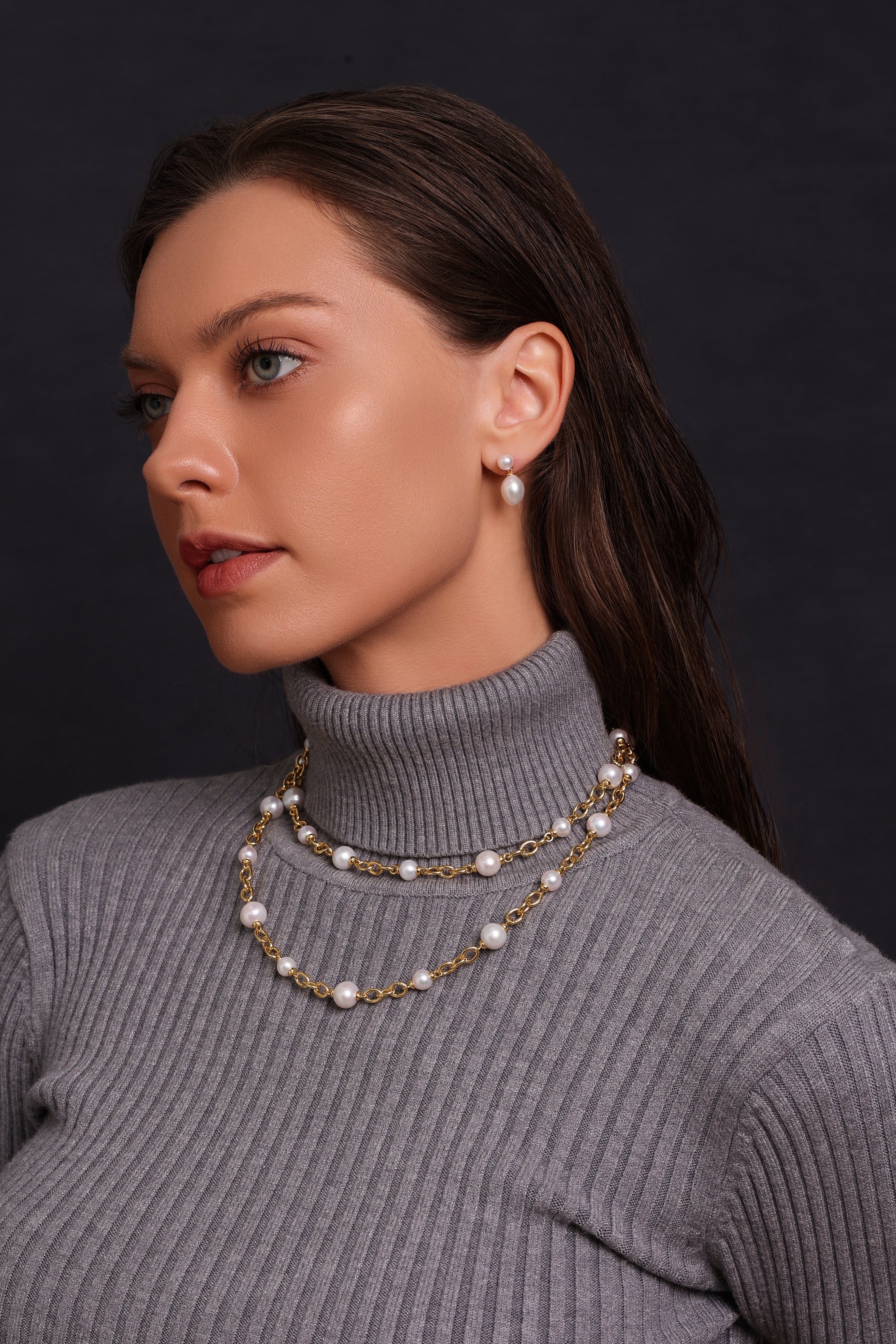 Chunky Freshwater Pearl Long Necklace