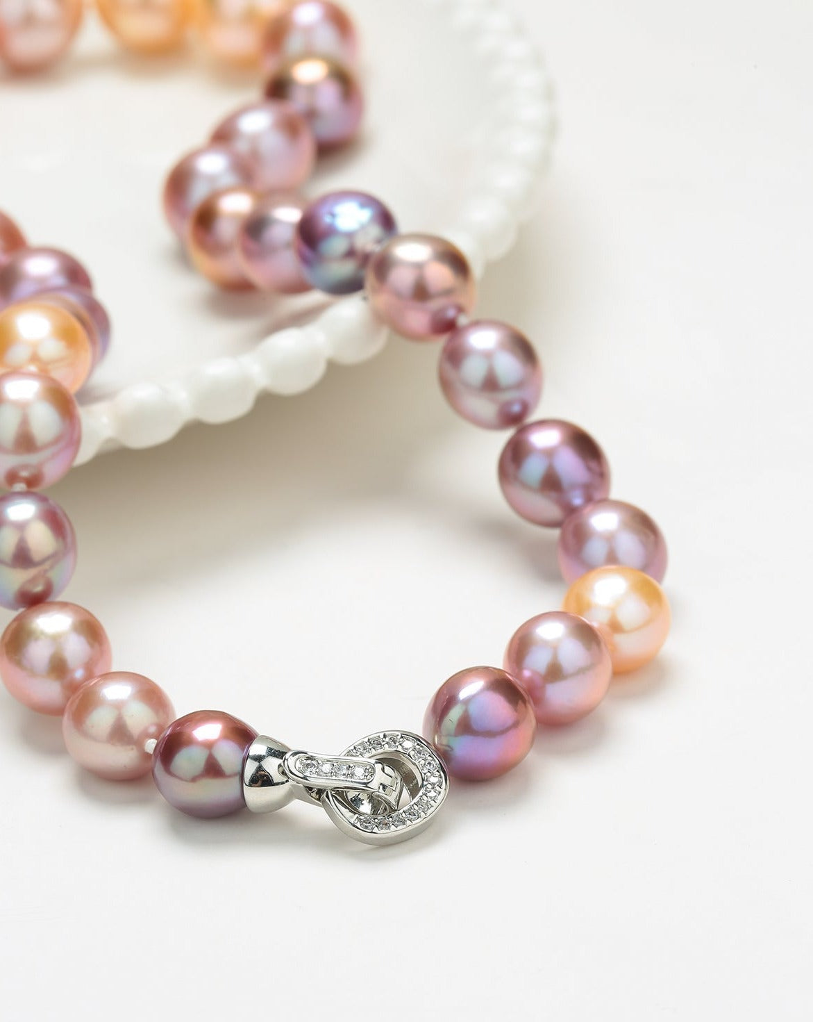 11-14mm Multicolor Freshwater Pearl Strand Necklace