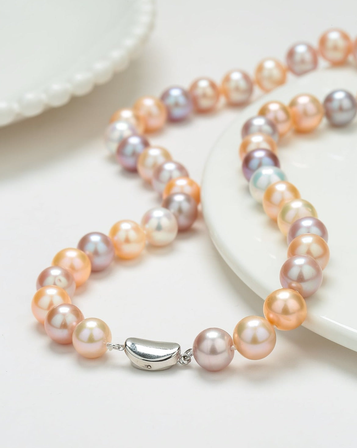 10-11mm Multicolor Freshwater Pearl Strand Necklace