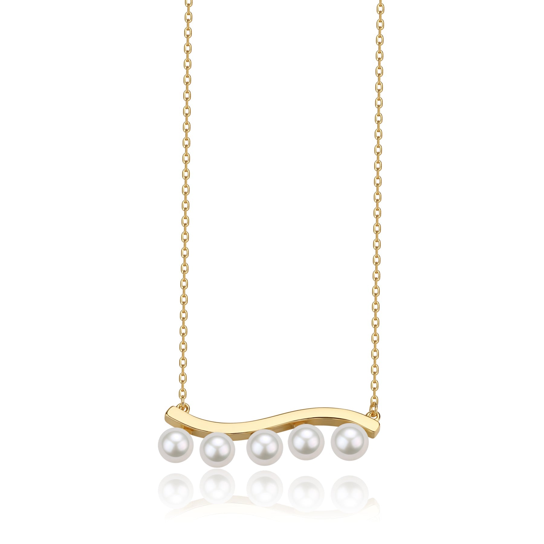 5-6mm Waving Smile Pearls Necklace