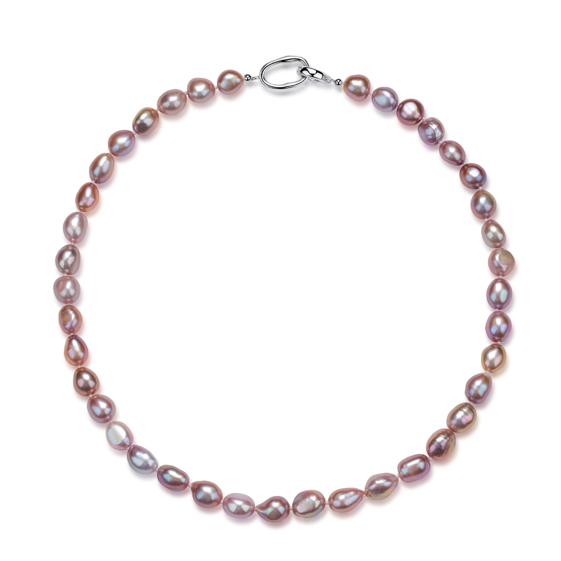 9-10mm Purple Baroque Pearl Necklace