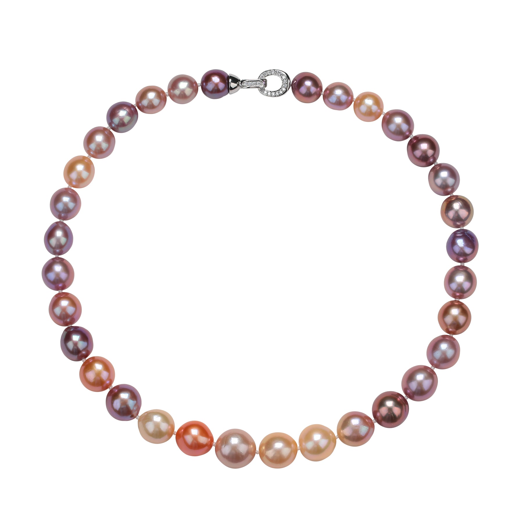 11-14mm Multicolor Freshwater Pearl Strand Necklace