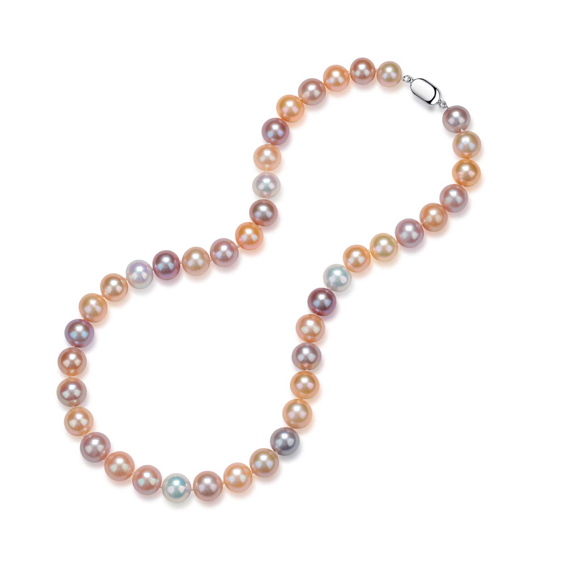 10-11mm Multicolor Freshwater Pearl Strand Necklace