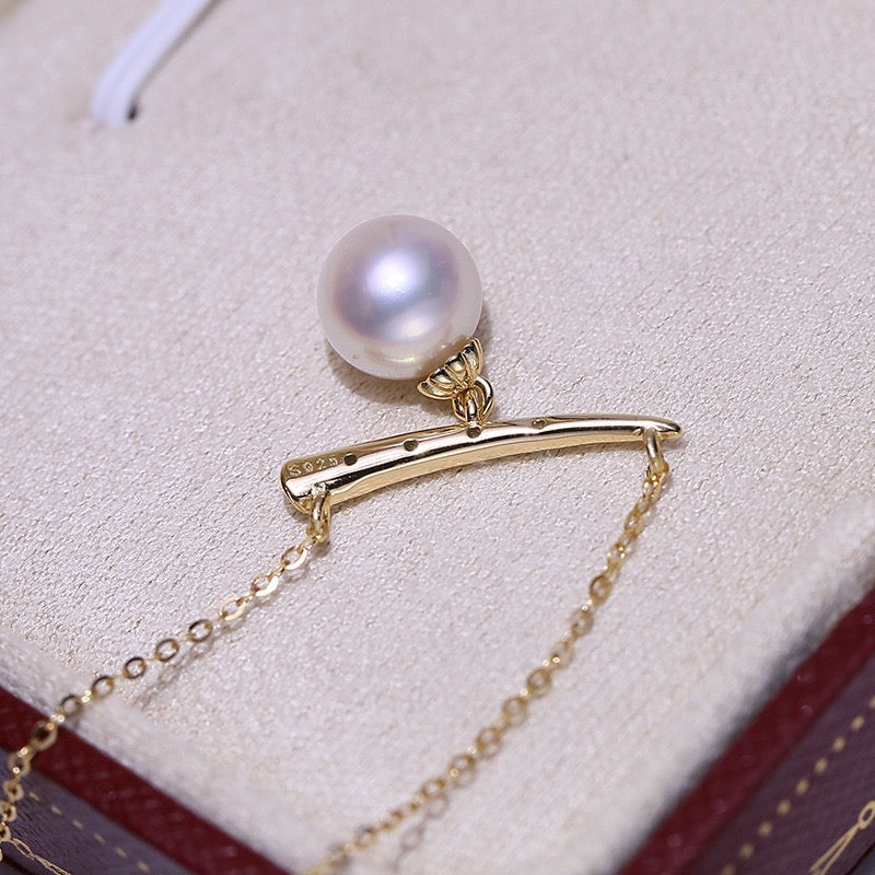 Elegant Line Pearl Gradient Necklace