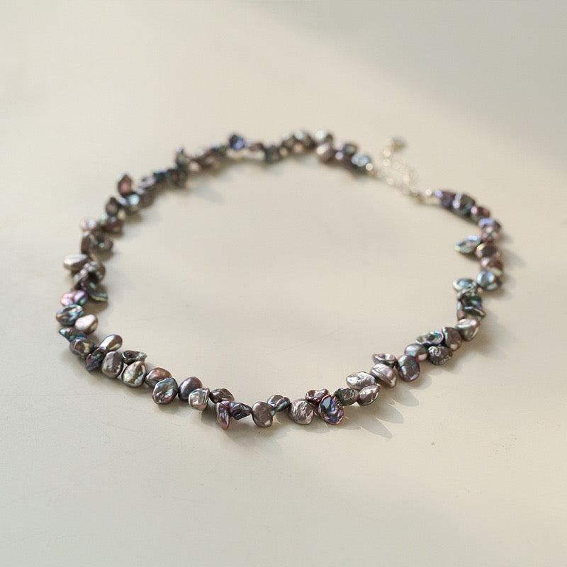 Grey Keshi Freshwater Pearl Necklace