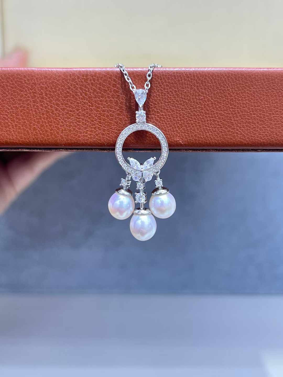 Dreamcatcher Three Pearls Pendant Necklace