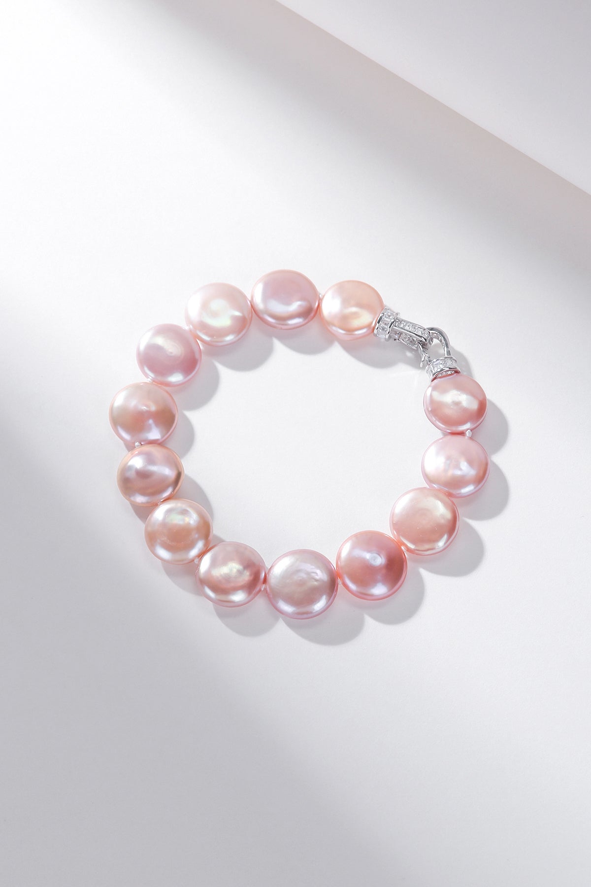 Pink Coin Baroque Pearl Strand Bracelet and Necklace (Purchase Individually)