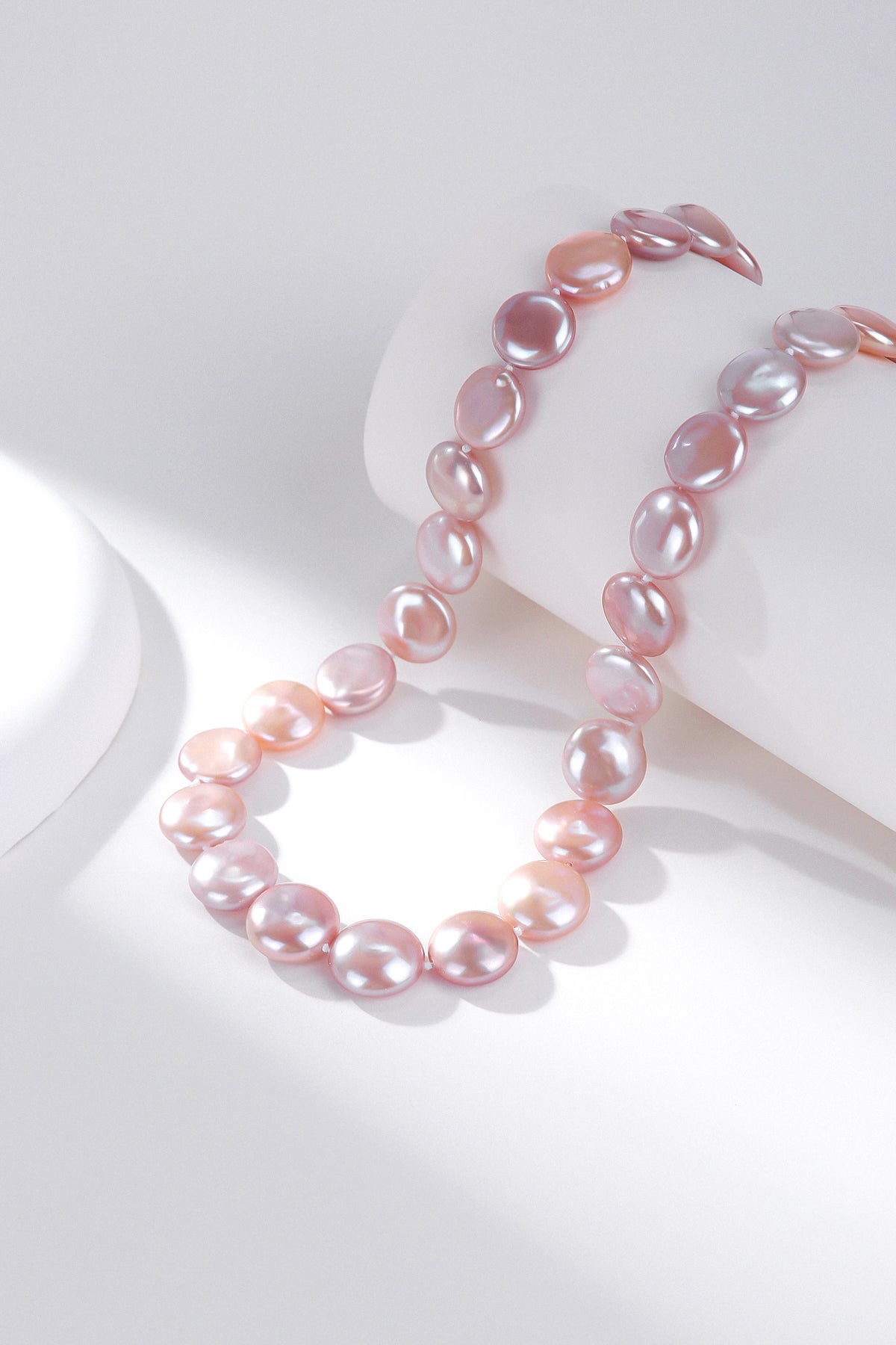 Pink Coin Baroque Pearl Strand Bracelet and Necklace (Purchase Individually)