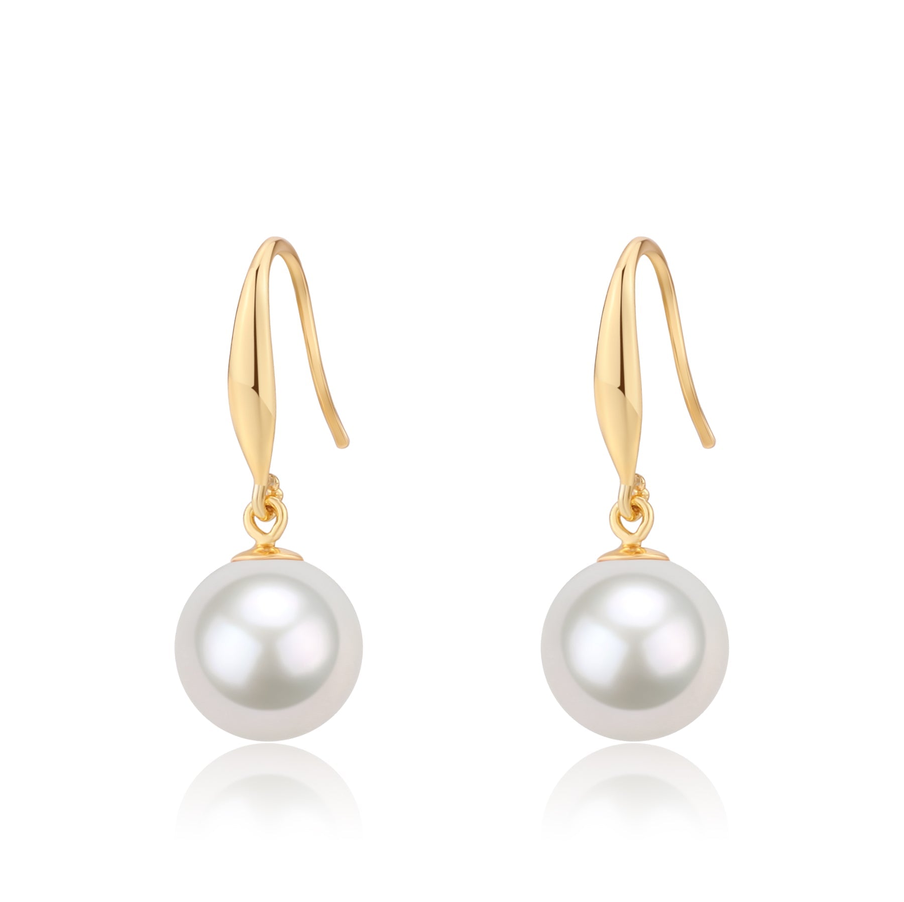 10-11mm Freshwater Pearl & Classic Hoops Earrings