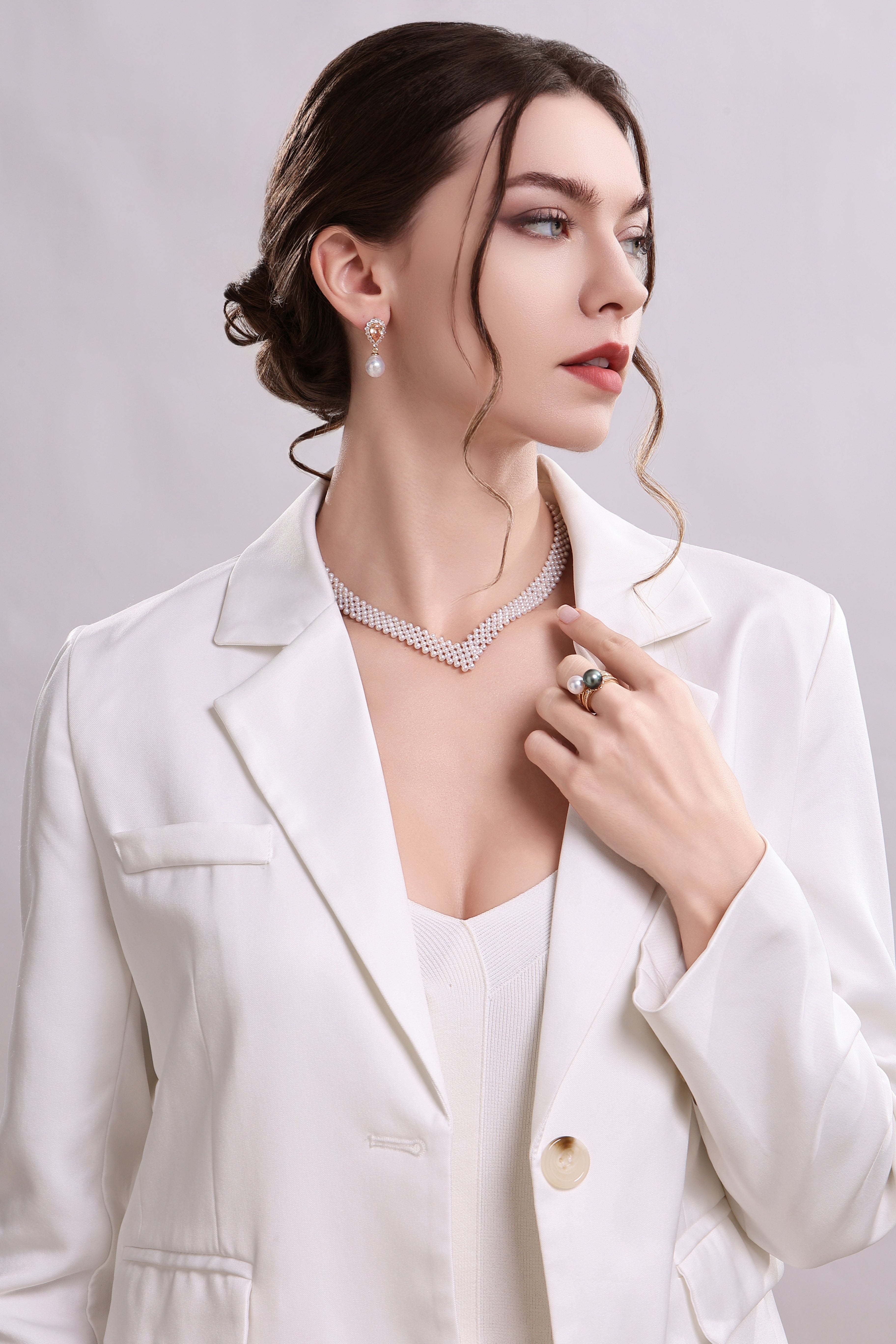 Baroque Edison Pearl Zirconia Earrings