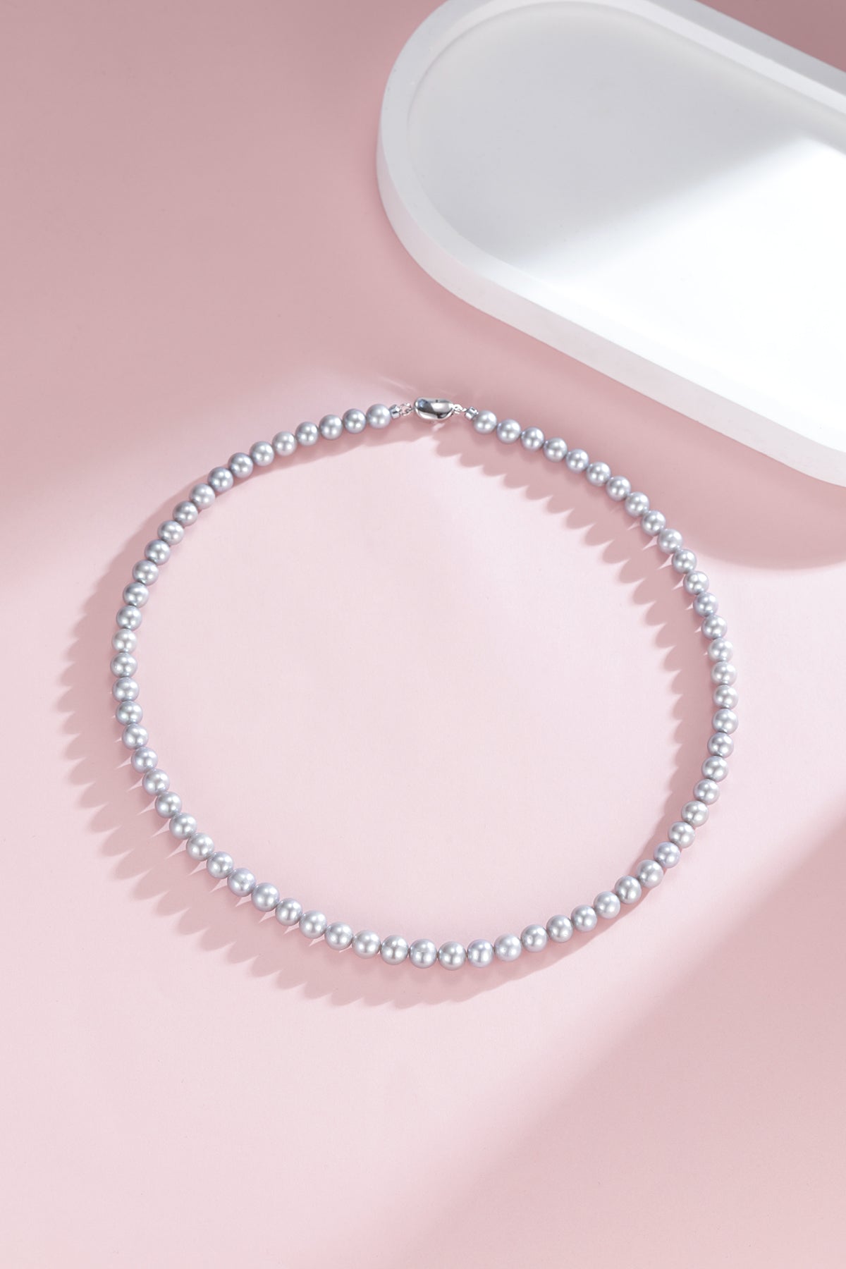 5-6mm Grey Freshwater Pearl Strand Necklace