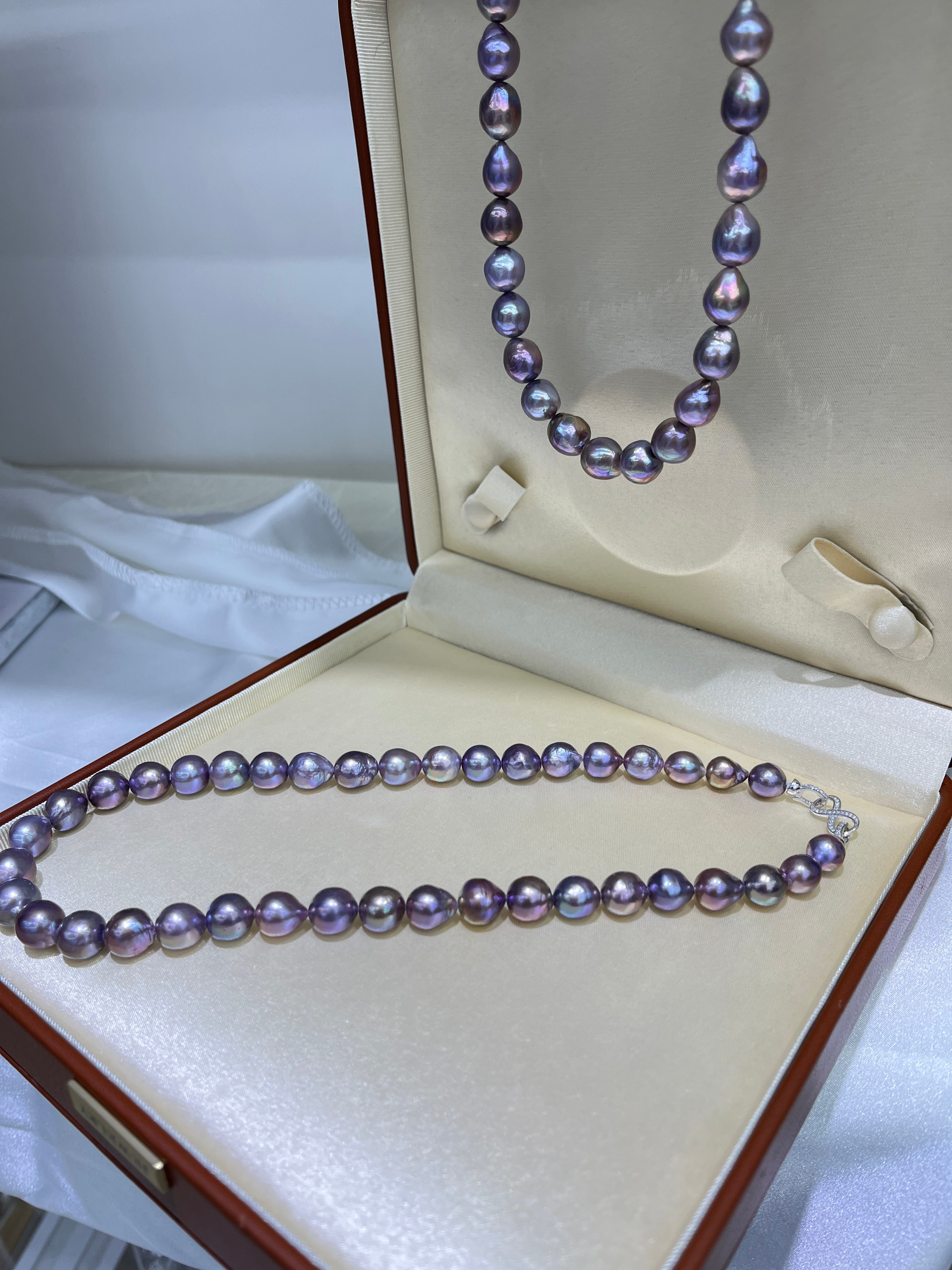 Aurora Colorful Iridescent Baroque Pearl Strand