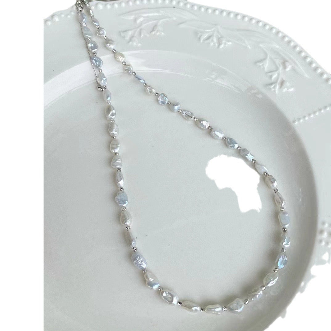 4-6mm Freshwater Keshi Pearl Necklace and Bracelet Set
