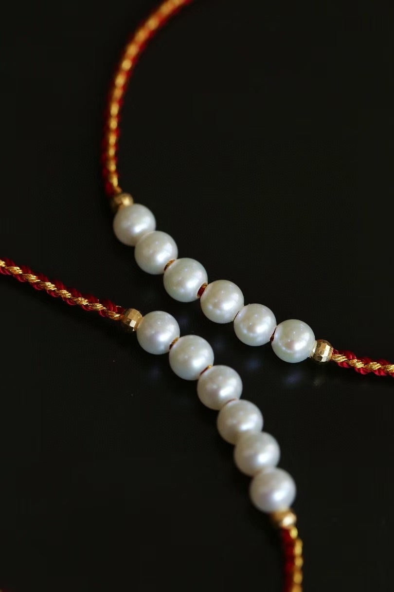 4-5mm Freshwater Baby Pearl Weave Bracelet