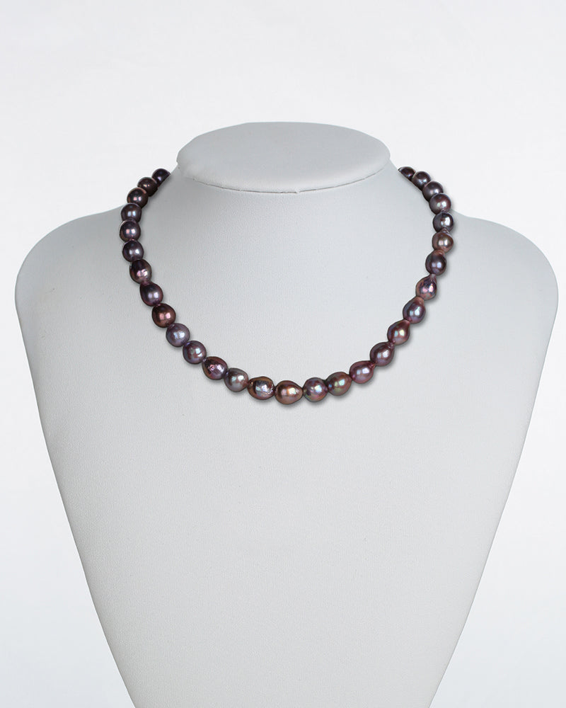 Aurora Colorful Iridescent Baroque Pearl Strand