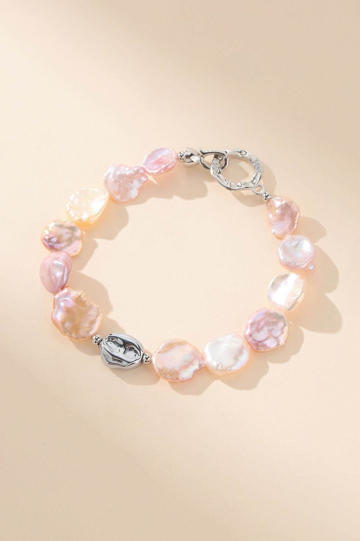 Baroque Keshi Pearl Floral Petal Set in Iridescent Pink-Purple