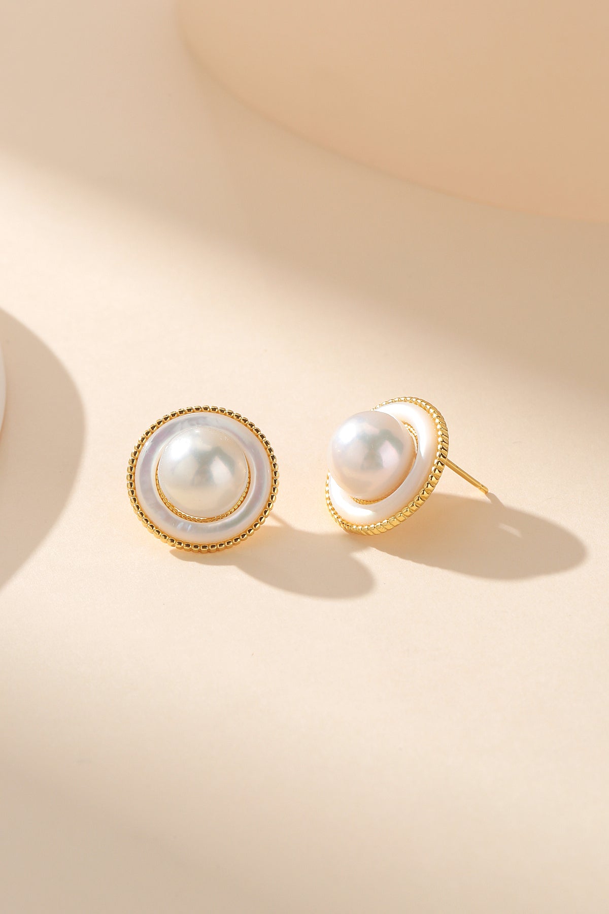 9-10mm Freshwater Pearl Round & Elysia Earrings