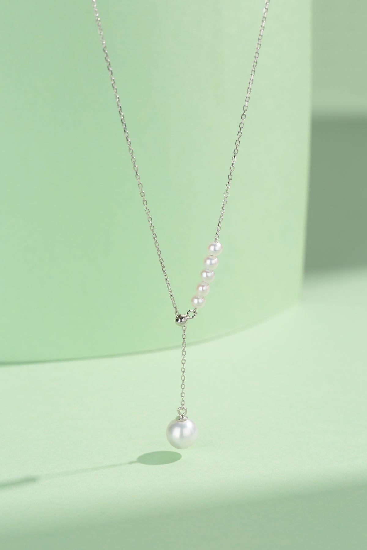 Y Shape Pearl Pendant Necklace