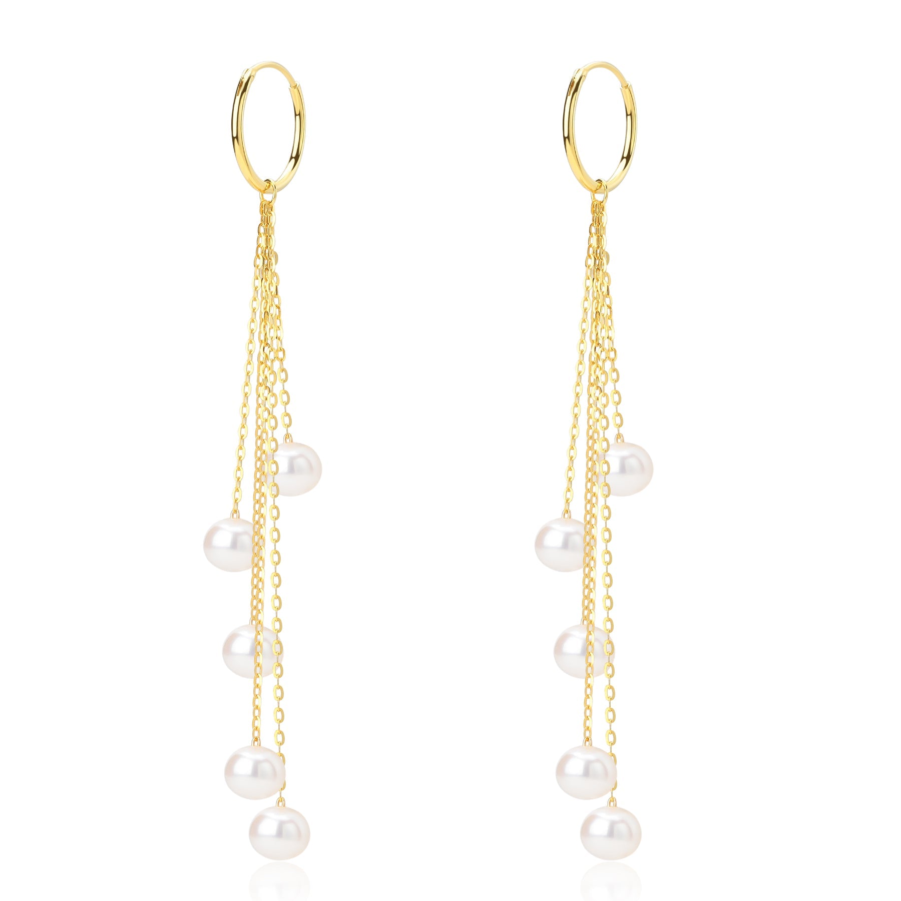 5-6mm Freshwater Pearl & Saskia Earrings