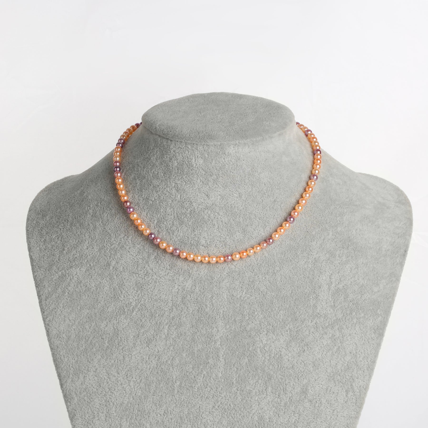 4-5mm Aurora Multi-Color Round Freshwater Pearl Necklace