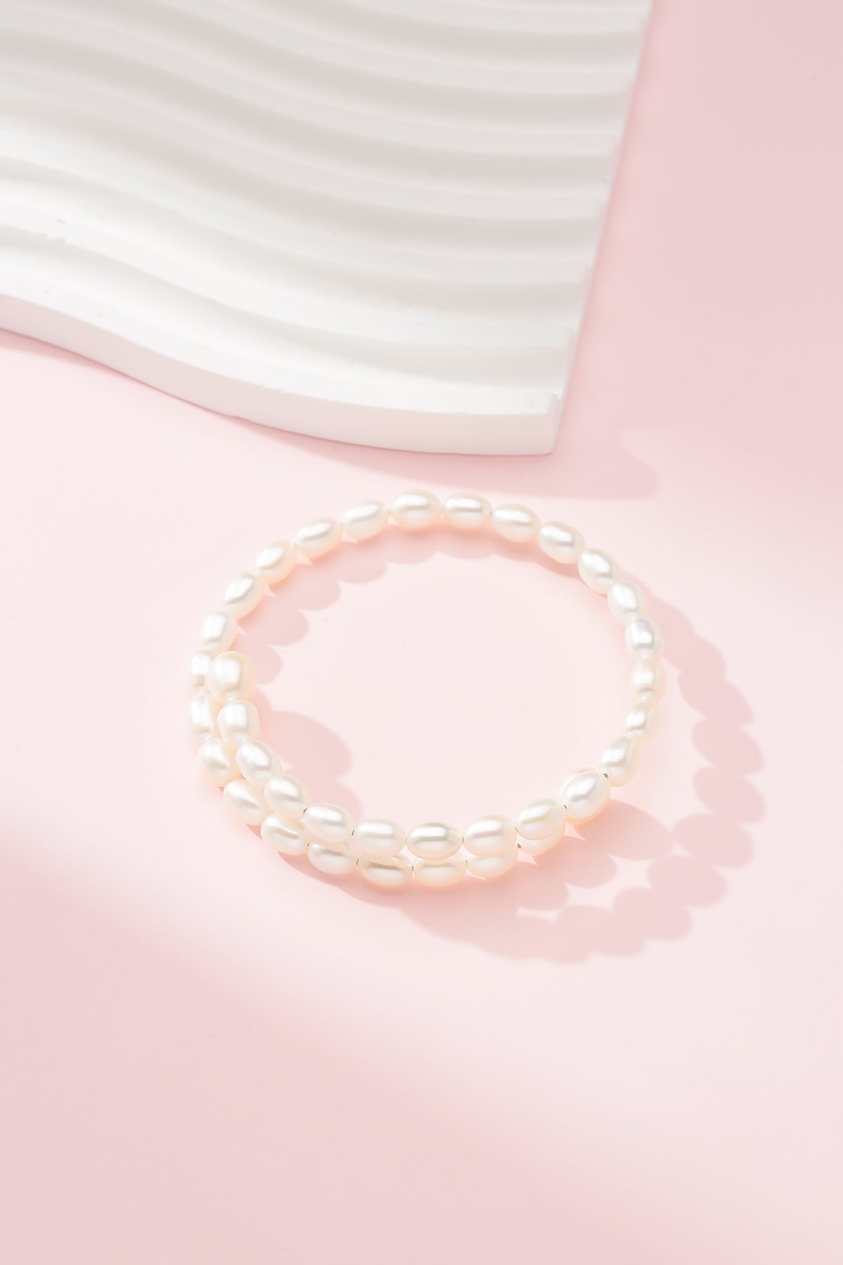 6-7mm Freshwater Rice Pearls Bracelet