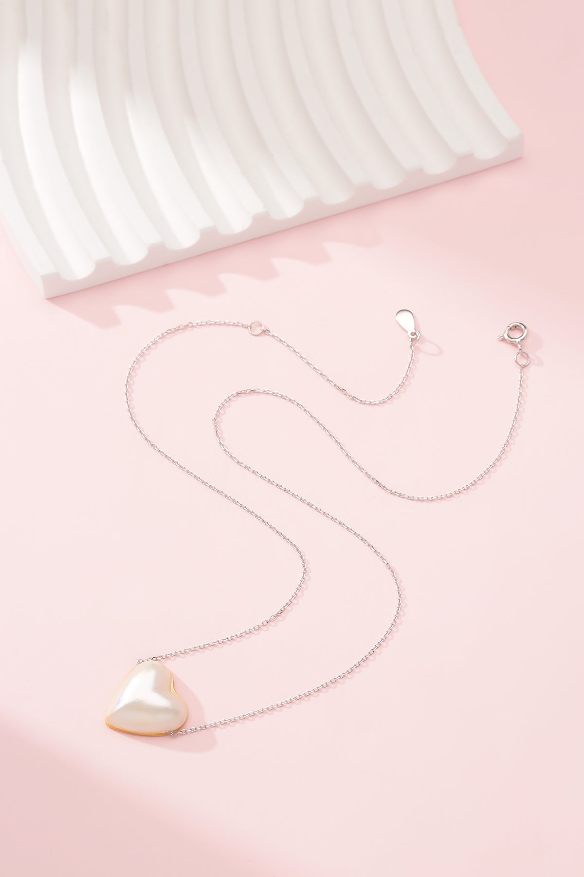 Baroque Pearl Heart Shape Pendant Necklace