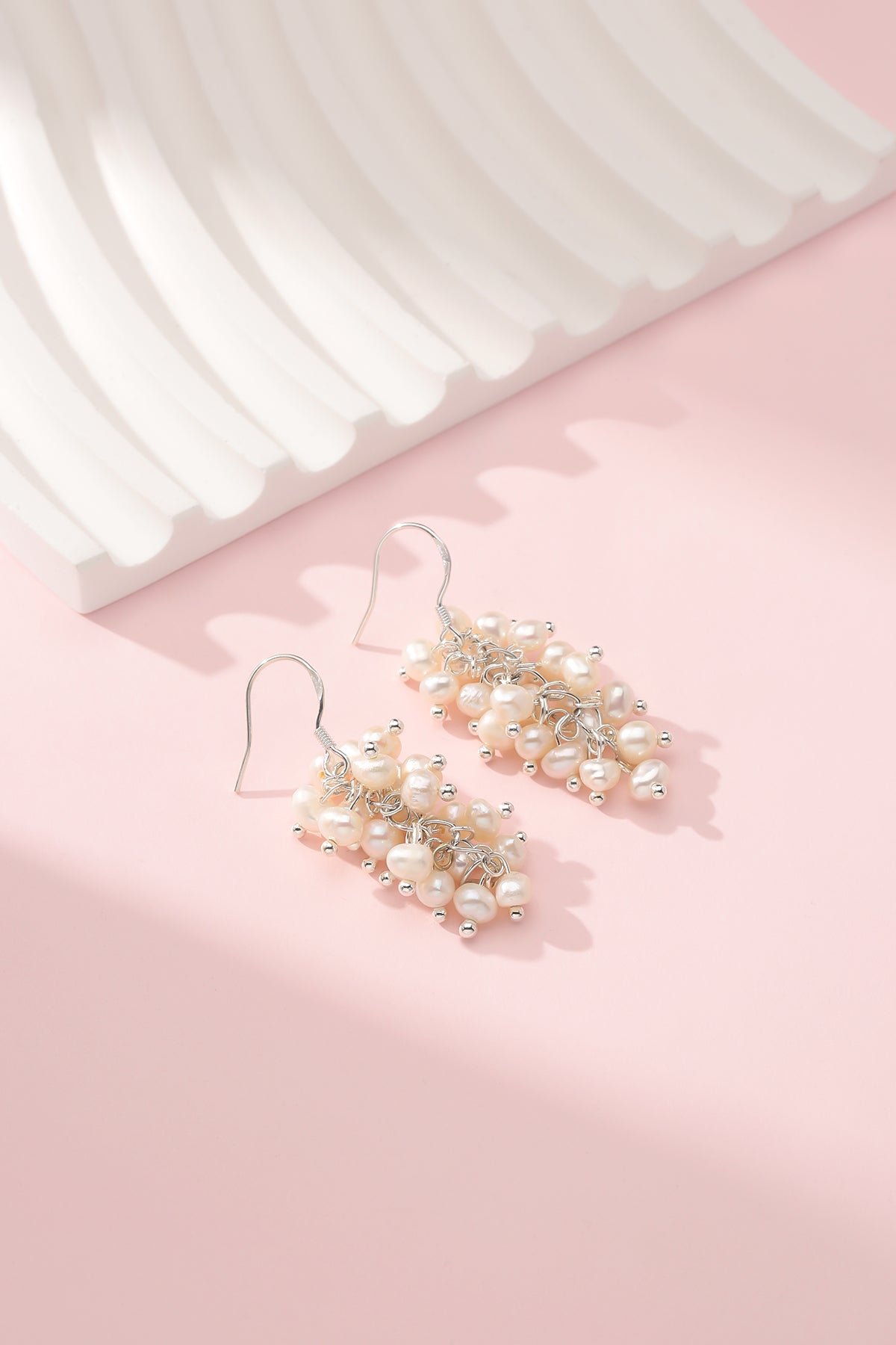 2-3mm Freshwater Pearls Grape Shape Earrings