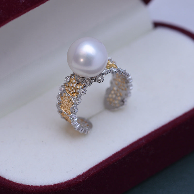 10-11mm Freshwater Pearl & Nyssa Ring