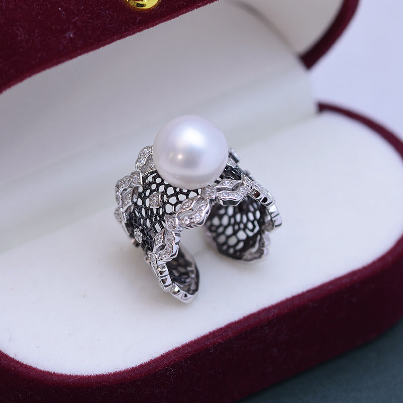 10-11mm Freshwater Pearl& Demelza Ring