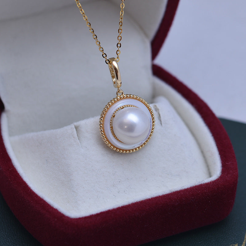 10-11mm Freshwater Pearl & Elysia Earrings