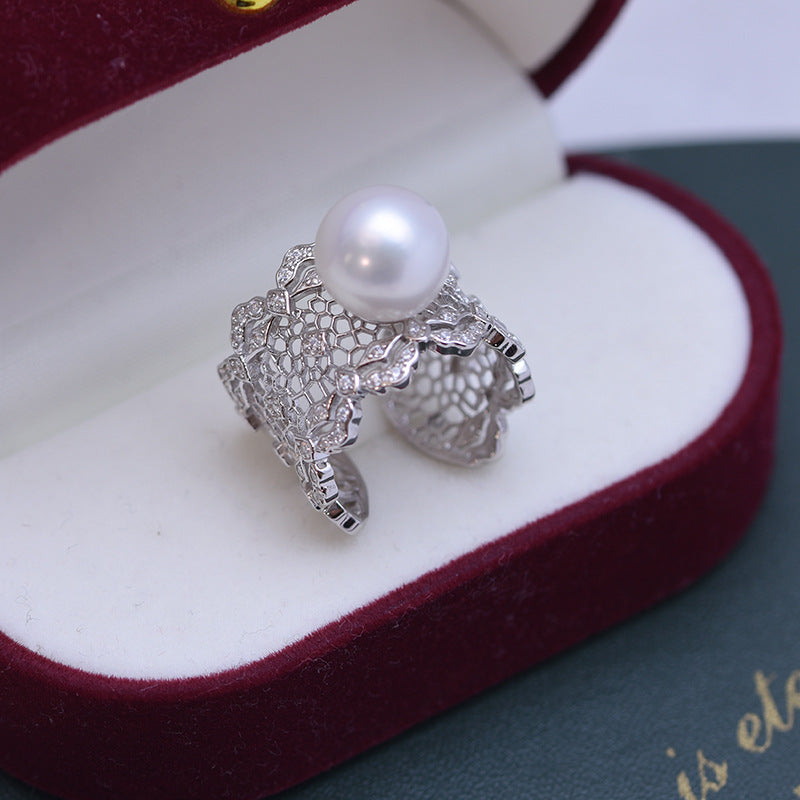 10-11mm Freshwater Pearl& Demelza Ring