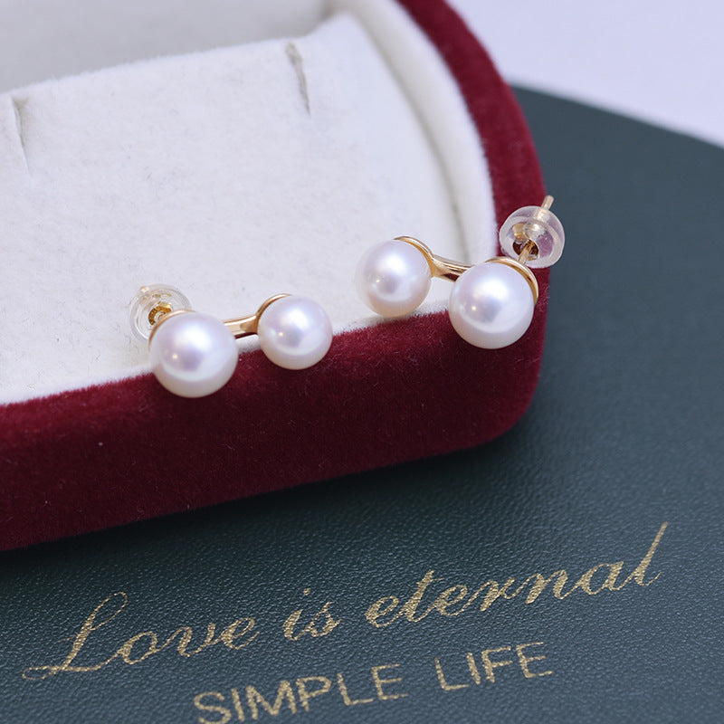 6-8mm Dual Freshwater Pearls Earrings