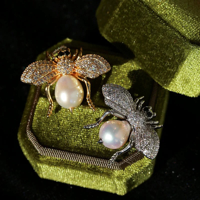 Cubic Zirconia Bee Brooch