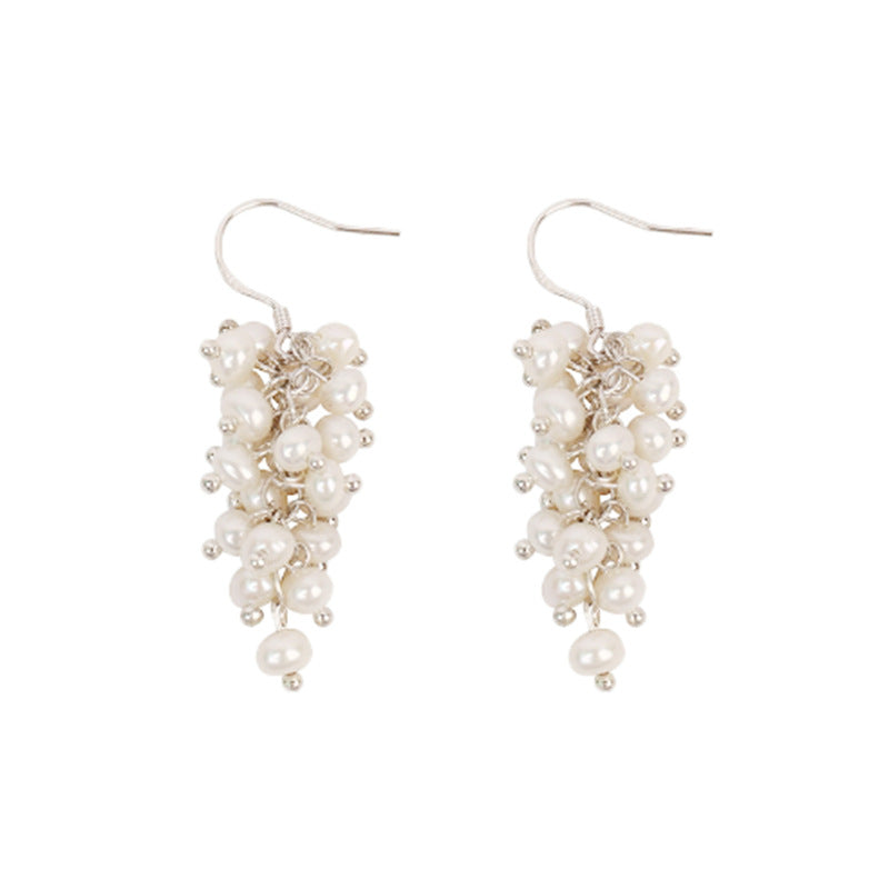 2-3mm Freshwater Pearls Grape Shape Earrings