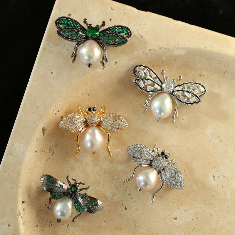 Cubic Zirconia Bee Brooch