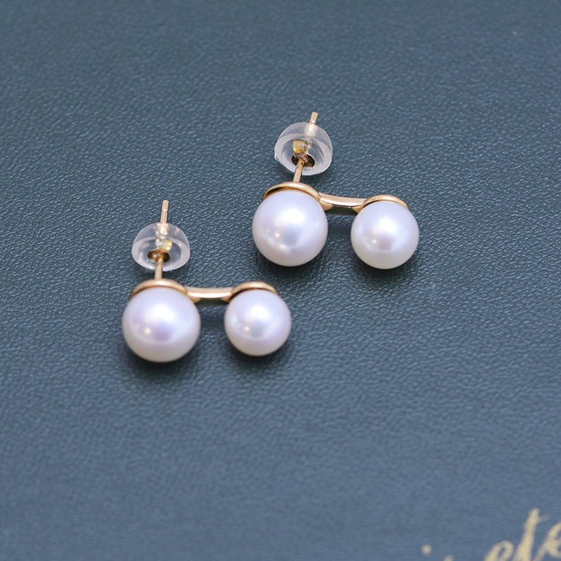 6-8mm Dual Freshwater Pearls Earrings