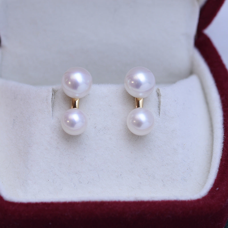 6-8mm Dual Freshwater Pearls Earrings