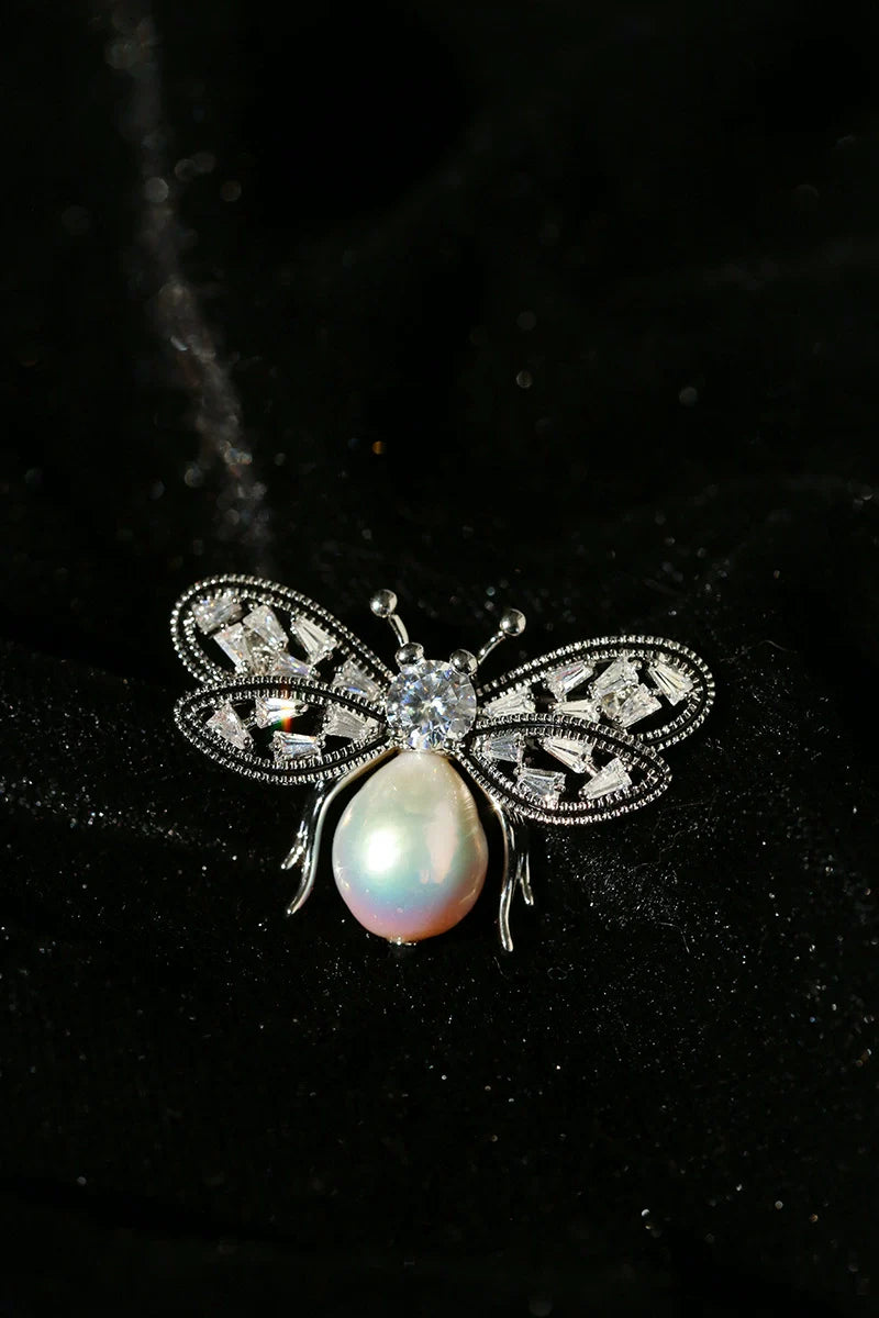 Cubic Zirconia Bee Brooch