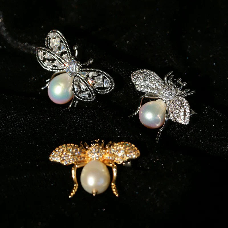 Cubic Zirconia Bee Brooch