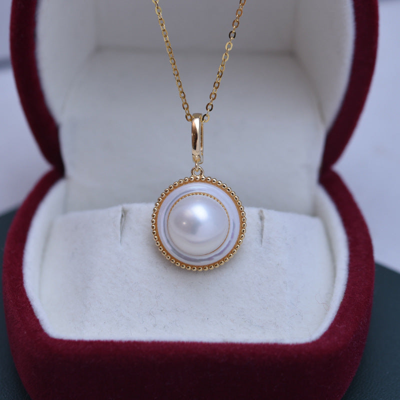 10-11mm Freshwater Pearl & Elysia Earrings