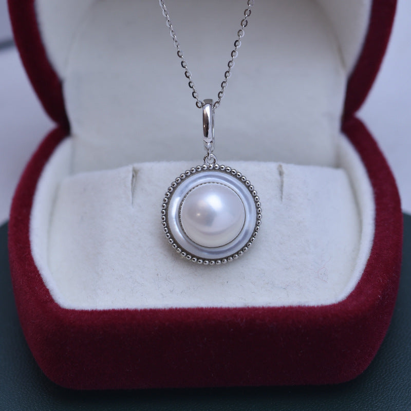 10-11mm Freshwater Pearl & Elysia Earrings