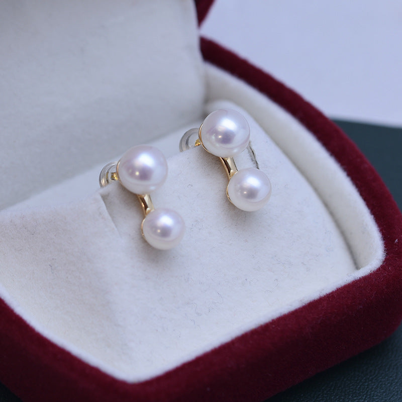 6-8mm Dual Freshwater Pearls Earrings