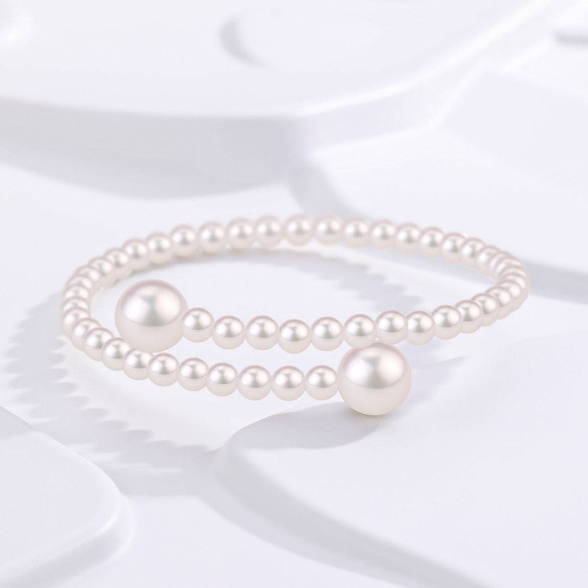 Eternal Embrace White Freshwater Pearl Bracelet