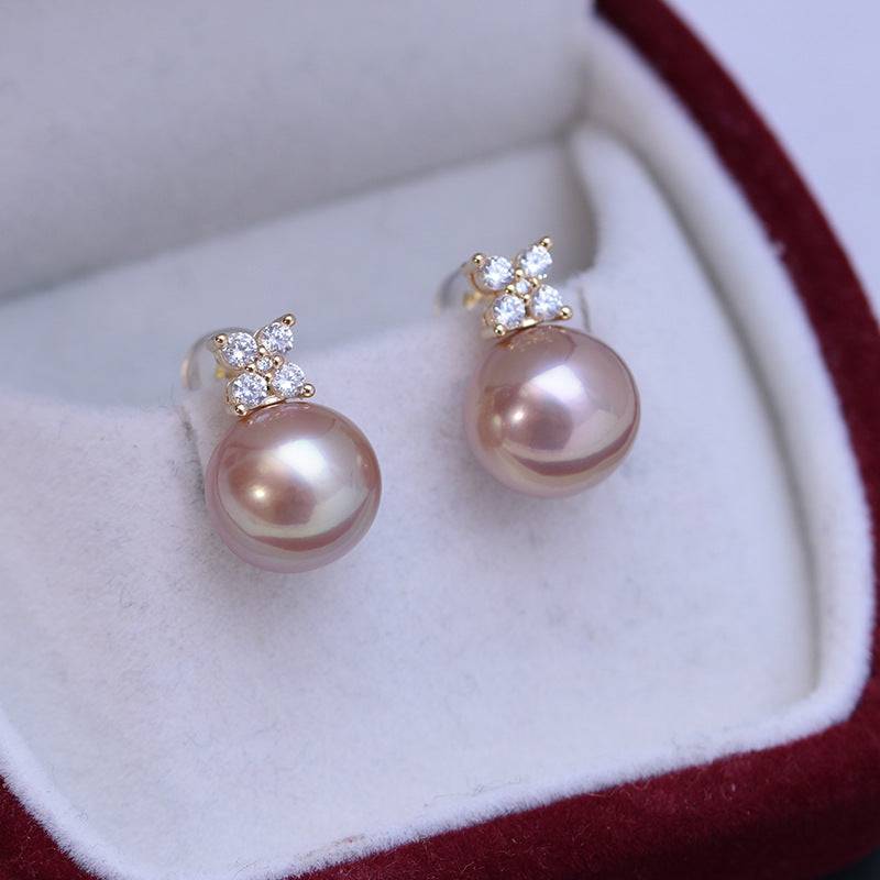 10-11mm Freshwater Pearl Shiny Earrings