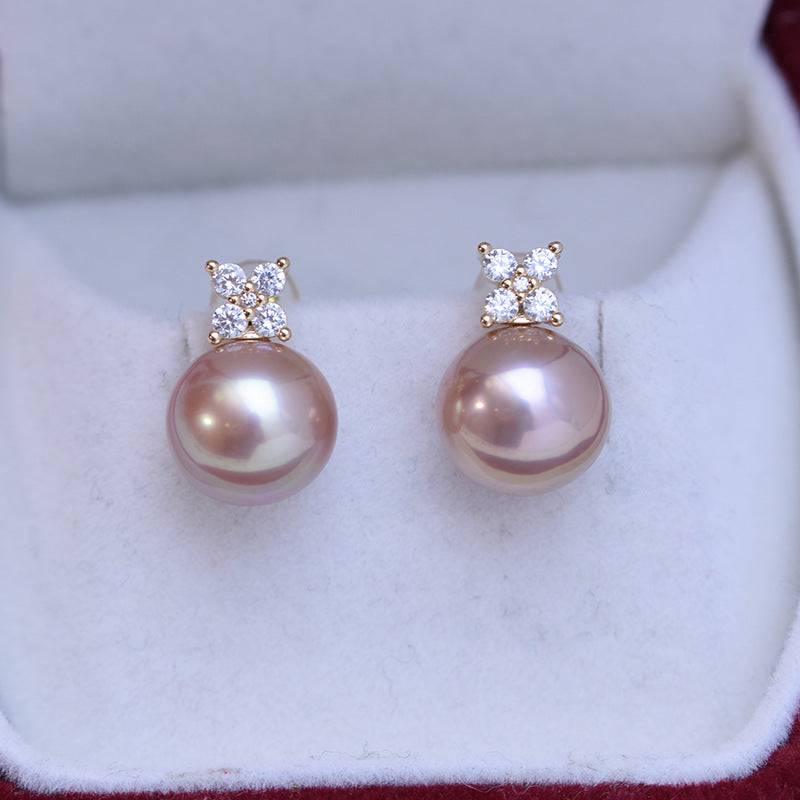 10-11mm Freshwater Pearl Shiny Earrings