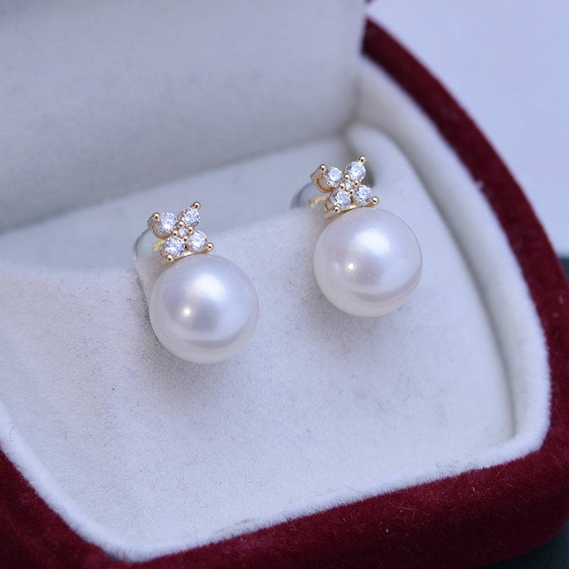 10-11mm Freshwater Pearl Shiny Earrings