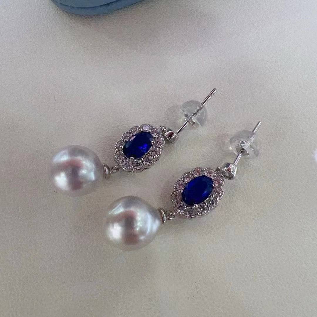 10-11mm Freshwater Pearl & Royal Elegance Baroque Pearl Earrings