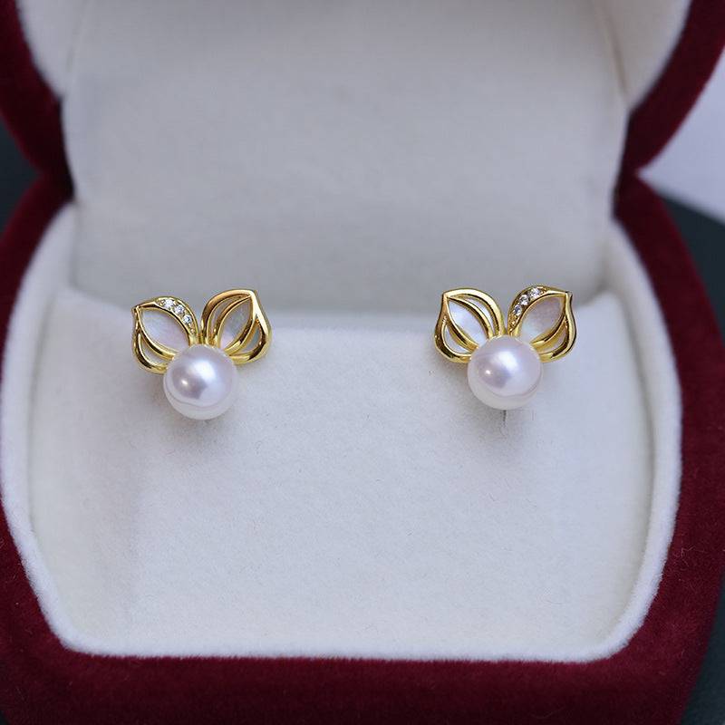 6-7mm Freshwater Pearl& Calista Earrings