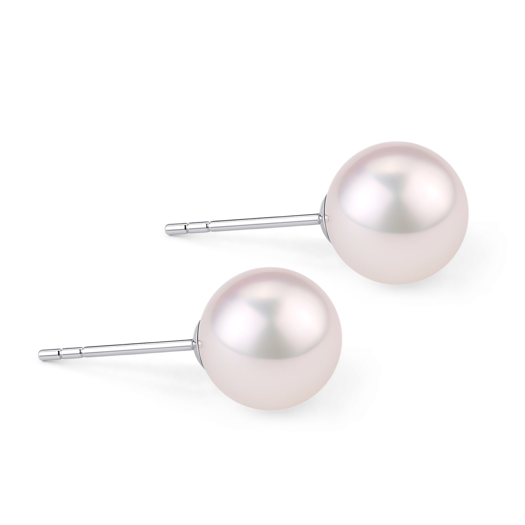 7-7.5mm Akoya Pearl Stud Earrings Sterling Silver