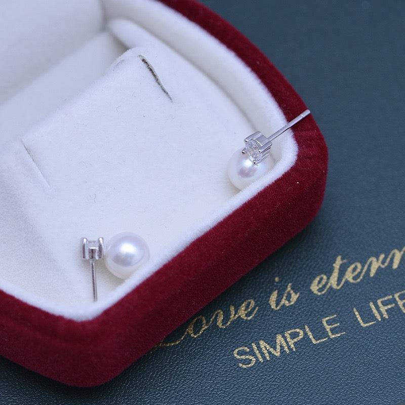 7-8mm Freshwater Pearl & Sasha Earrings